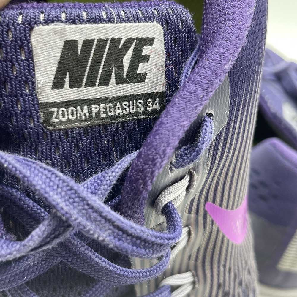 Nike Women Air Zoom Pegasus 34 880560-500 Purple Running Shoes Sneakers Size 8.5 - Picture 7 of 11
